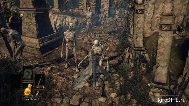 Dark Souls 3: Прогулка по кишащему зомби кладбищу (демонстрация игрового процесса)